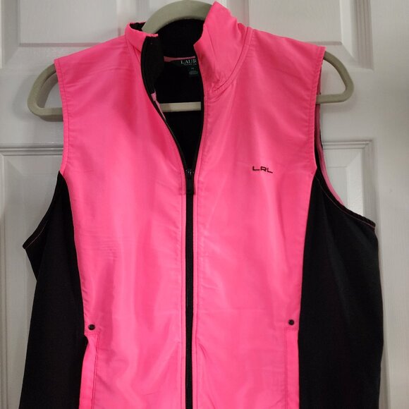 RALPH LAUREN WOMENS PINK AND BLACK VEST - Picture 1 of 4